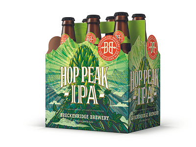 Hop Peak IPA beer bud cloud label mountain package shine vine