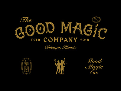 Good Magic Company chicago demon devil logo magic pitchfork typography