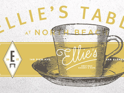 Ellie's Table branding cafe identity