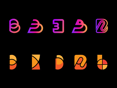 Logo Alphabet: B letter marks - logo symbols & icons