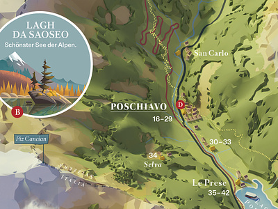 Valposchiavo - Illustrated map