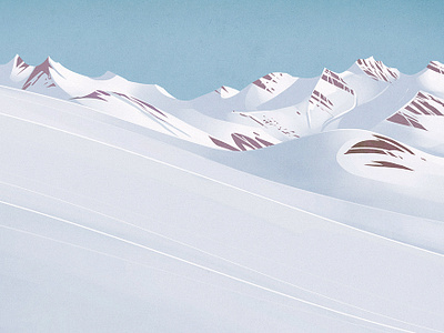 Grimsel digital painting illustration landscape mountain snow swiss alps switzerland