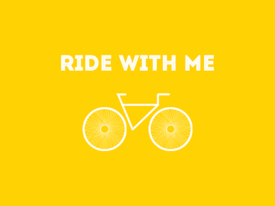 Ride With Me bicycle bike flat flat design minimal ride summer vector yellow