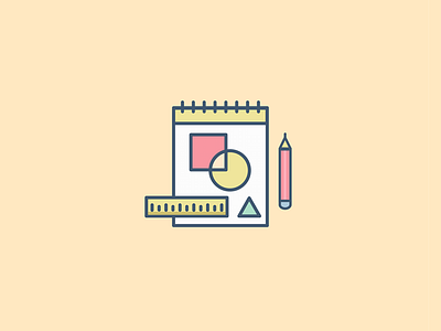 Sketch flat flat design icon icon study icons minimal pencil sketch sketch pad vector