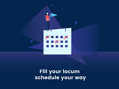 App Onboarding Illustration Screen #1 app calendar digital illustration flow illustration onboarding