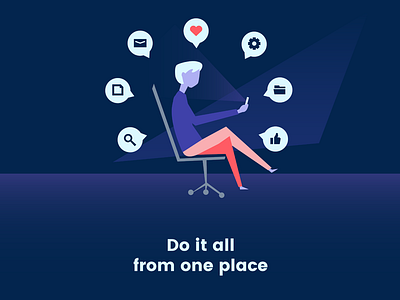 App Onboarding Illustration Screen #3 app digital illustration flow illustration mobile onboarding tap