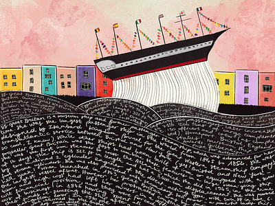 Winner of the Bristol Pound Competition 2018 – Maritime Heritage bristol bristol pound digital illustration illustration maritime ship ss great britain