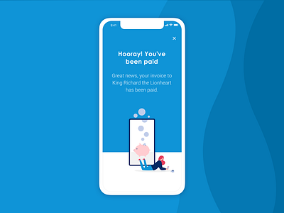 Invoicing app | You've been paid app design design digital illustration flat design illustration invoicing app mobile mobile app success ui ui design ux design