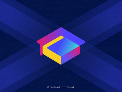 Graduation book app book logo branding colorful logo gradient logo graduation cap illustration logo idea modern design modern icon modern logo motion ux