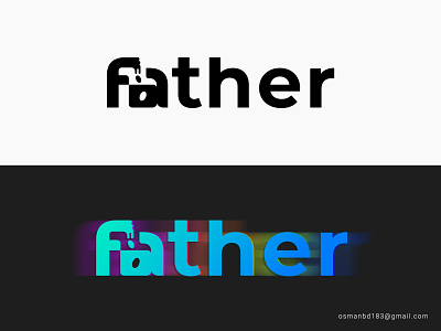 Father Typography Concept branding mark colorful logo conceptual logo emblem logo famous signature logos icon logo minimal logo minimalist logo typo logo typography logo