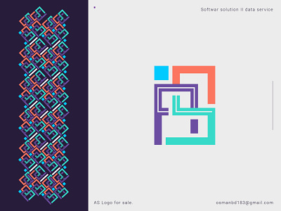 AS Logo Concept for software solution company. abstract abstract icon apps icon as logo available logo branding data concept logo data service logo graphics icon illustration logo for sale logo idea modern logo modern logo idea pattern art software logo tech logo technology logo typography