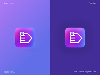 Doctors Help Apps Icon For Sale apps apps icon best logo branding design doctor logo graphics hand icon icon illustration like logo logo idea medical icon medical logo modern apps modern logo