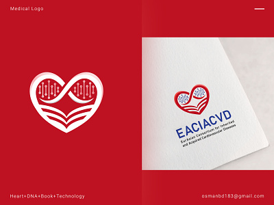 EACIACVD Cardiology Medical Logo branding graphics health heart icon heart logo homepage icon illustration logo idea medical book design medical book logo medical icons medical identity medical logo typography