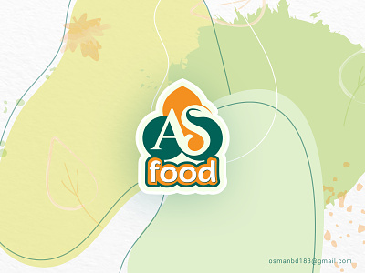 AS food Logo Design art brand branding design graphics green logo icon illustration logo idea motion natural logo negative space logo typography