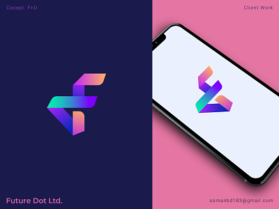 FD Modern Logo Design apps icon branding d modern logo f modern logo gradient logo icon illustration logo logo idea modern logo typography ux