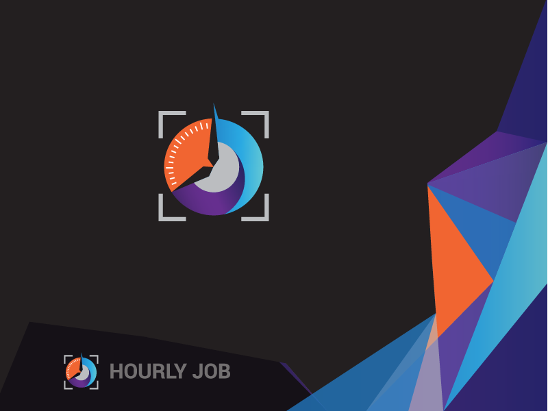 Hourly Job Logo/ Timely Project Logo/ Time Work Logo by Design Think on ...