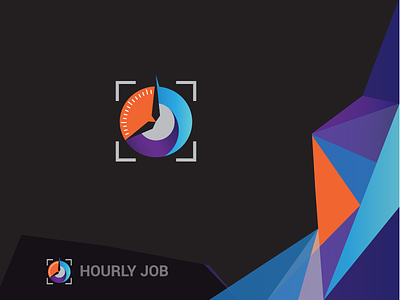 Hourly Job Logo/ Timely Project Logo/ Time Work Logo design gradient hourly creative unique job bangladesh logo