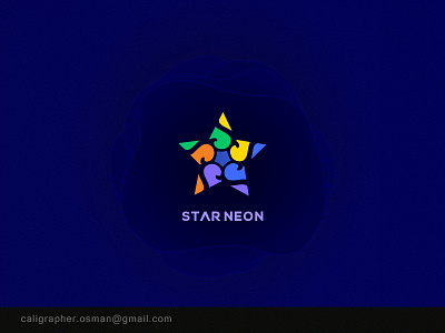 Star Neon Logo Design design logo neon star