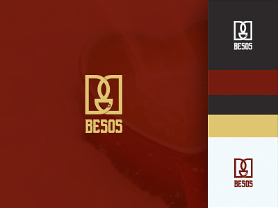 Besos Logo awesome brand b bb brand coffe logo coffee shop coffeeshop colorful company cup concept graphics inspiration leaf logo logo red typography vector