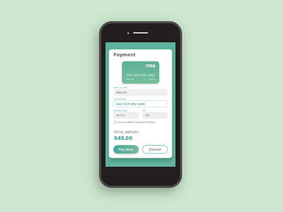 Day 2: Credit card checkout page checkout deisgn challenge ios ui