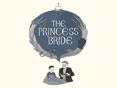 The Princess Bride digital illustration ink poster
