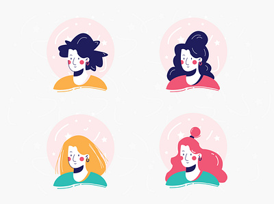 Avatar Women Illustration 101 avatar avatar design avatar icons creative design design face flat graphicdesign icon icon design illustration illustrator logotype social vector