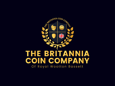 Britannia Coin Company Logo badge logo brand design brand identity branding design company logo creative design graphicdesign icon design illustration illustrator logo logo design logodesign logos logotype modern logo royel vector