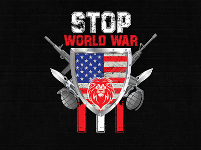 Stop World War III apparel army clothing design creative design design fashion design illustration illustrator military tshirt art tshirt design tshirtdesign tshirts usa flag vector war