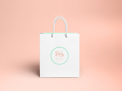 Damascene bag branding clean creative design minimal modern packaging pastel product