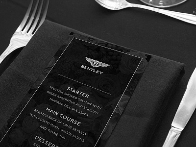 Bentley bentley bold bw car creative design layout menu modern photography