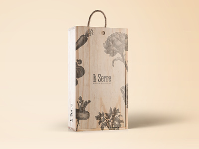 La Serre box creative design gift graphic illustration logo restaurant wood
