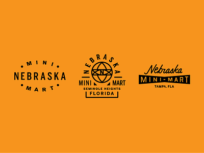 Nebraska Mini-Mart branding identity lettering logo seminole heights tampa