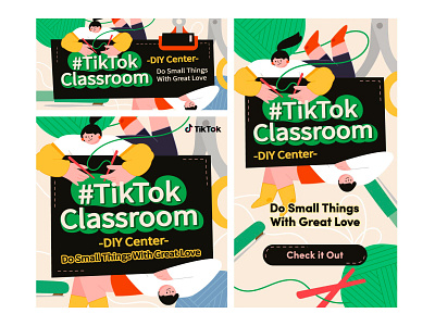 TikTokClassroom-Malaysia branding design flat icon illustration typography 字体设计，logo