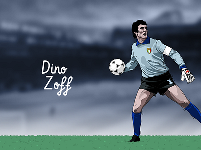 Dino Zoff | Portrait artwork concept dino drawing dribbble editorial football goalkeeper illustration italy legend zoff