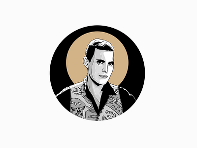 Freddie Mercury | Portrait cat concept drawing dribbble editorial freddie mercury illustration portrait queen show star