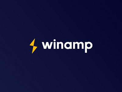 Winamp | Logo Redesign app bolt branding graphic icon identity logo music app music player rebrand rebranding redesign winamp