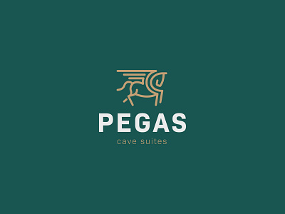 Pegas Cave Suites | Logo brand branding emblem graphic design identity logo logo mark symbol