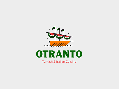 Otranto Turkish & Italian Cuisine brand branding cuisine custom history icon identity illustration italian logo restaurant ship sketch turkish