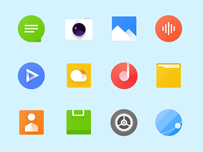 Icon Design clean color icon 几何 扁平 设计