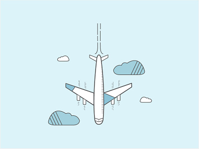 Jet Set blue holiday icon illustration jet plane