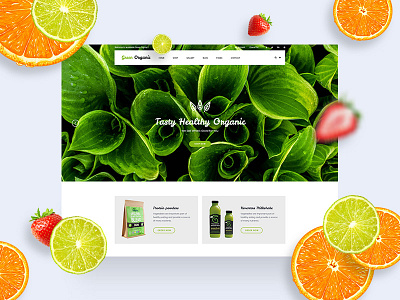Green Organic - Organic Store & Bakery WordPress Theme design photoshop ui ux web
