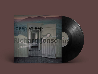 Vinyl cover for lounge music singer and my first Dribbble! 2d collage cover music print vynil