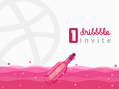 Dribbble Invite shot dribbble invite illustration invitation invite invite giveaway