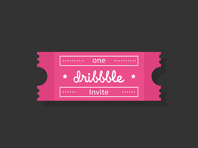 Invitation shot debut dribbble invite illustration invitation invite ticket