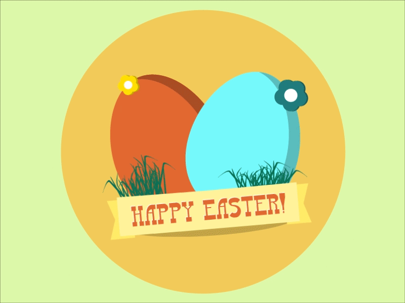 Easter 2d animation after effects animation easter easter eggs egg flower grass