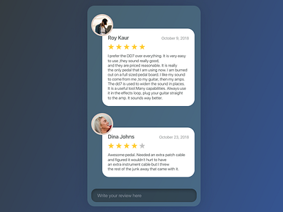 Figma #DailyUI #039 Testimonials