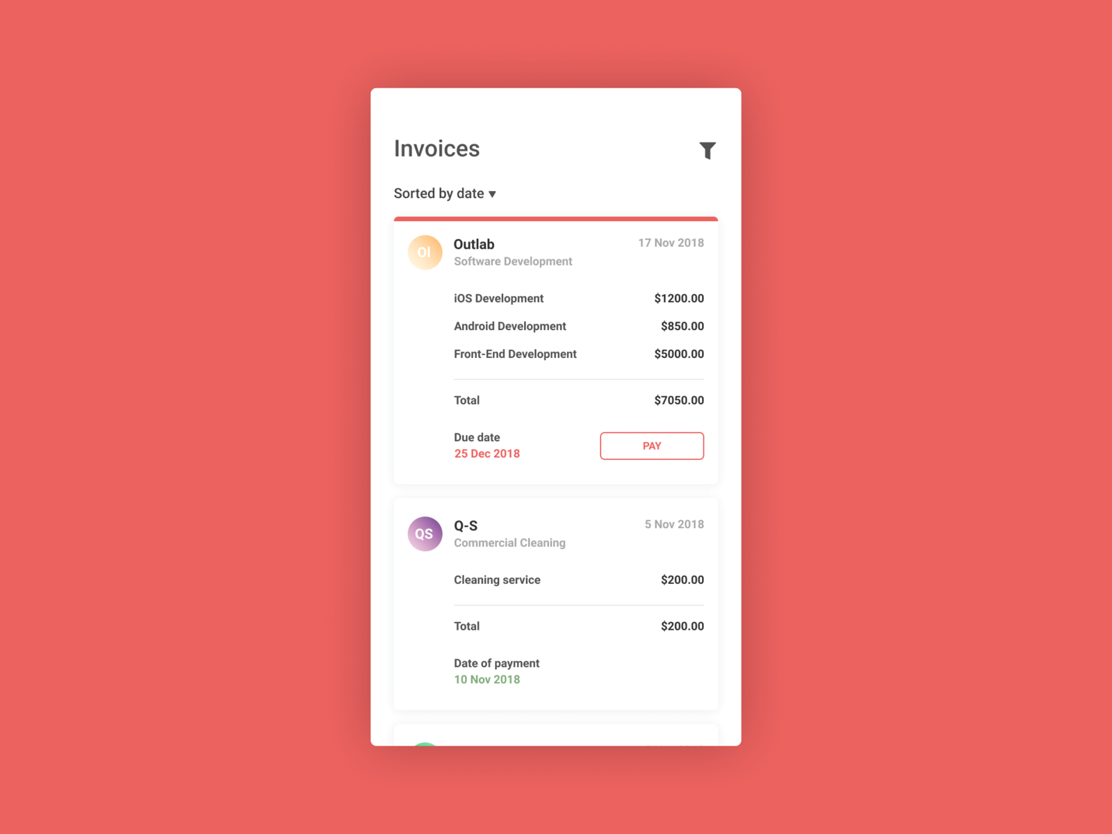 Figma #DailyUI #046 Invoice by Seva on Dribbble