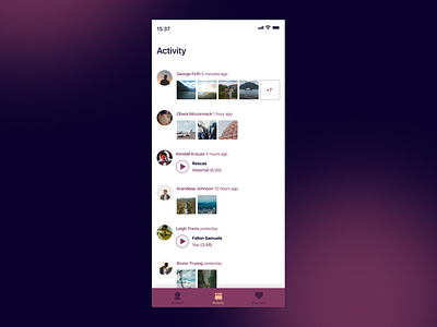 Figma #DailyUI #047 Activity Feed activity feed app app concept dailyui design figma interface ui ux