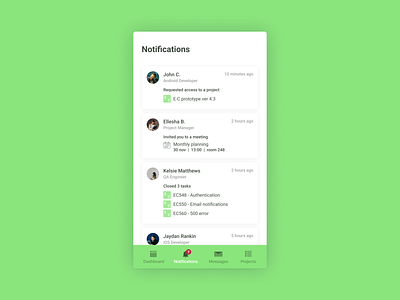 Figma #DailyUI #049 Notifications