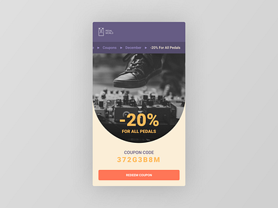 Figma #DailyUI #061 Redeem Coupon